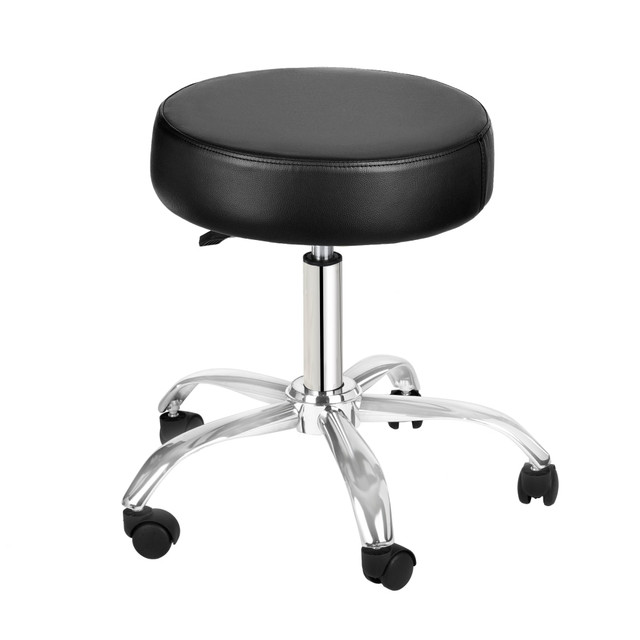 ADIR CORP. ADI910-01-BLK Alpine AdirMed Lux Stool, Silver/Black