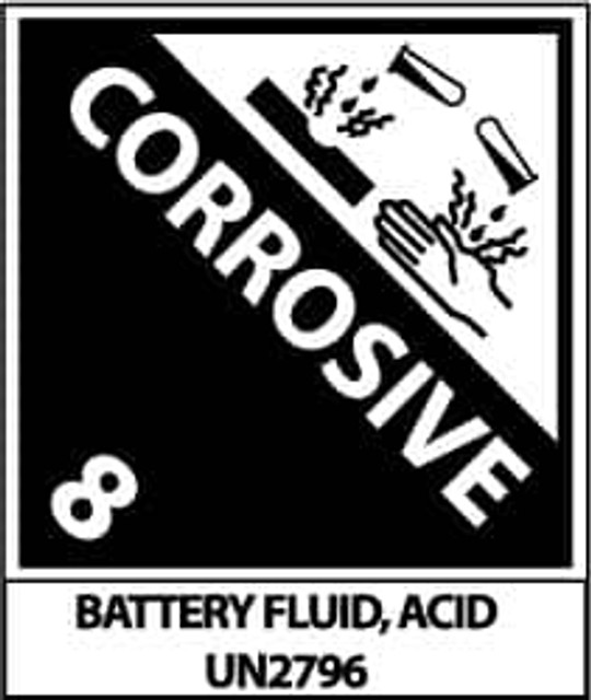 AccuformNMC Shipping & DOT Label: 4" Wide UN2796AL