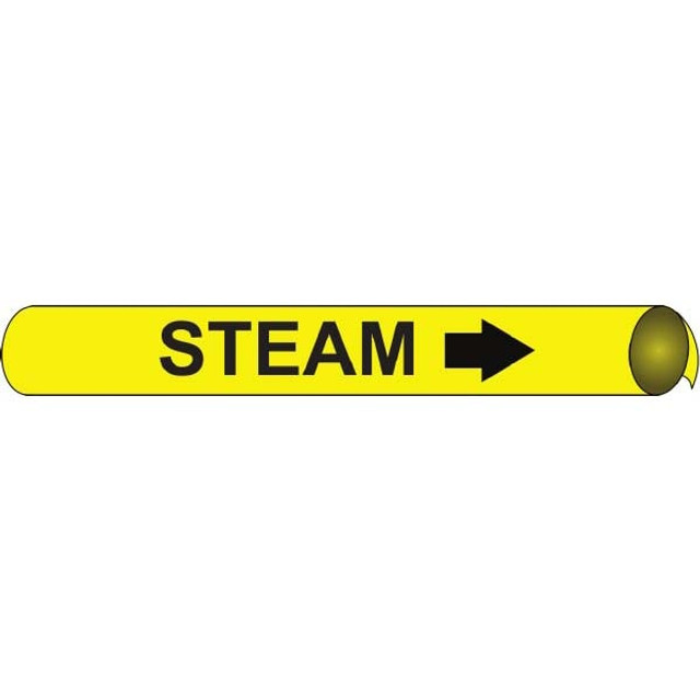 AccuformNMC A4097 Pipe Marker with Steam Legend and Arrow Graphic