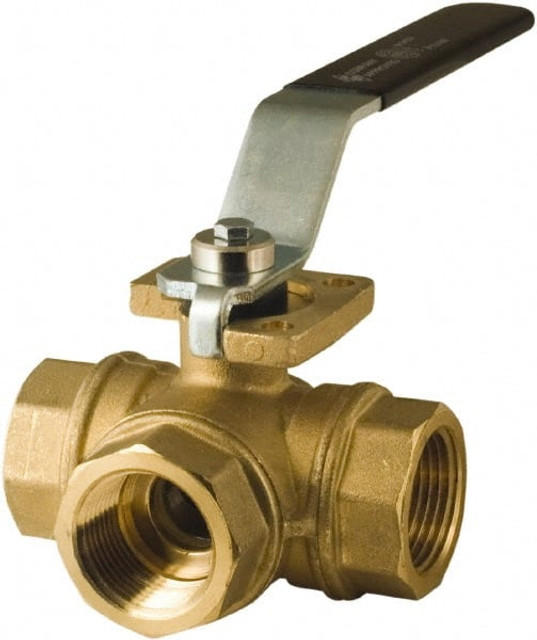 BONOMI 355N-1-1/4 Standard Bi-Directional Manual Ball Valve: 1-1/4" Pipe, Standard Port