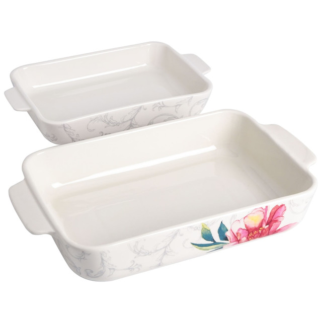 GIBSON OVERSEAS INC. 995116351M Martha Stewart Ceramic Baker Set, White