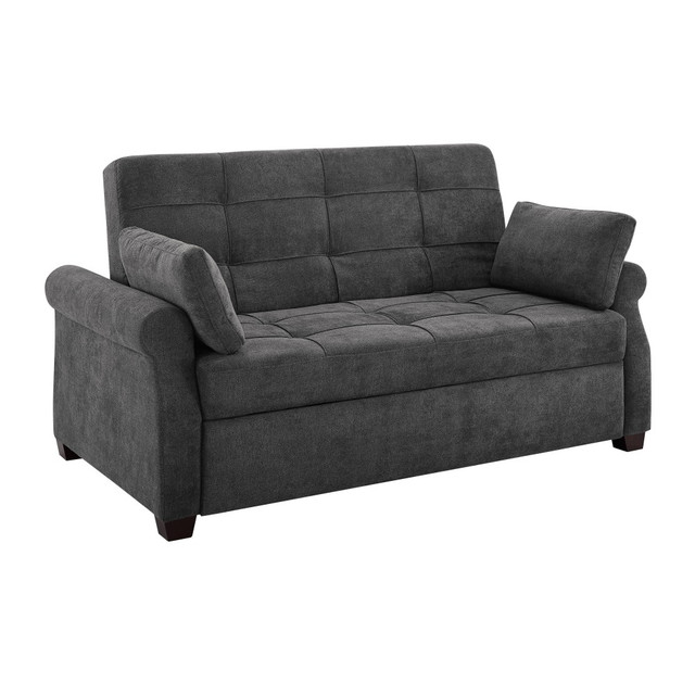 LIFESTYLE SOLUTIONS INC. SA-HPTSA3TM3011 Lifestyle Solutions Serta Henley Convertible Sofa, Queen Size, 39-3/5inH x 72-3/5inW x 37-3/5inD, Gray