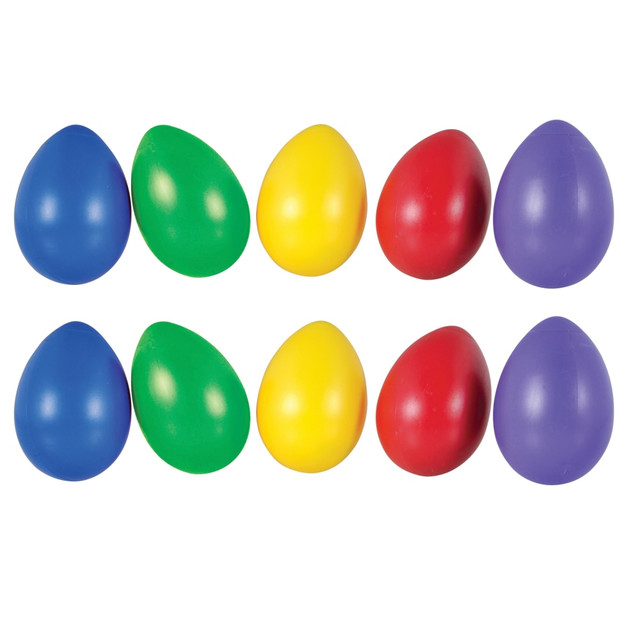 EDUCATORS RESOURCE WEPSH90035-2 Westco Educational Products Jumbo Egg Shakers, Assorted Colors, 5 Shakers Per Set, Pack Of 2 Sets