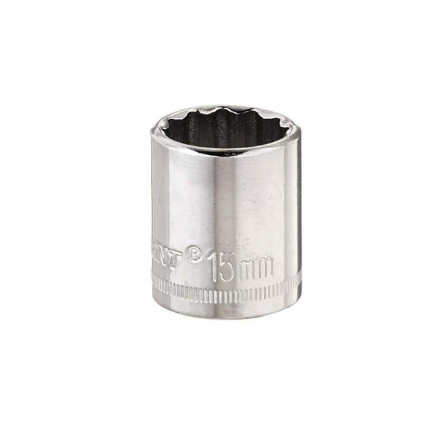 Crescent CDS45N Hand Socket: 3/8" Drive, 15 mm Socket, 12-Point