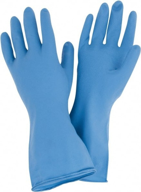 SHOWA 707FL-07 Chemical Resistant Gloves: Small, 11 mil Thick, Nitrile-Coated, Nitrile, Unsupported