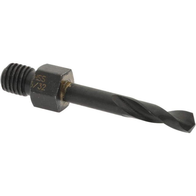 Hertel 07150295 Threaded Shank Drill Bit: 5/32" Dia, 135 ° Point, 1/4-28 Shank, High Speed Steel