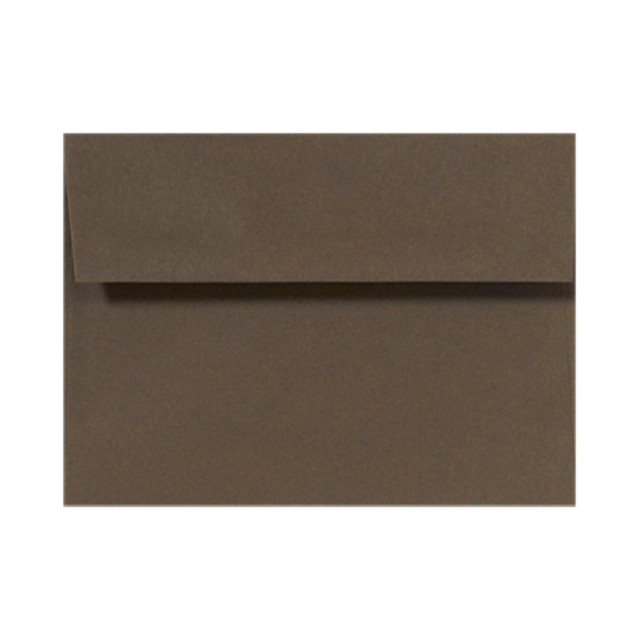 ACTION ENVELOPE EX4865-17-50 LUX Invitation Envelopes, #4 Bar (A1), Peel & Press Closure, Chocolate Brown, Pack Of 50