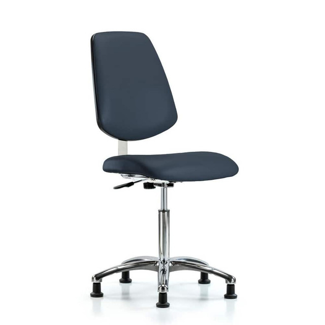 Blue Ridge Ergonomics MSC40409 Task Chair: Vinyl, Imperial Blue