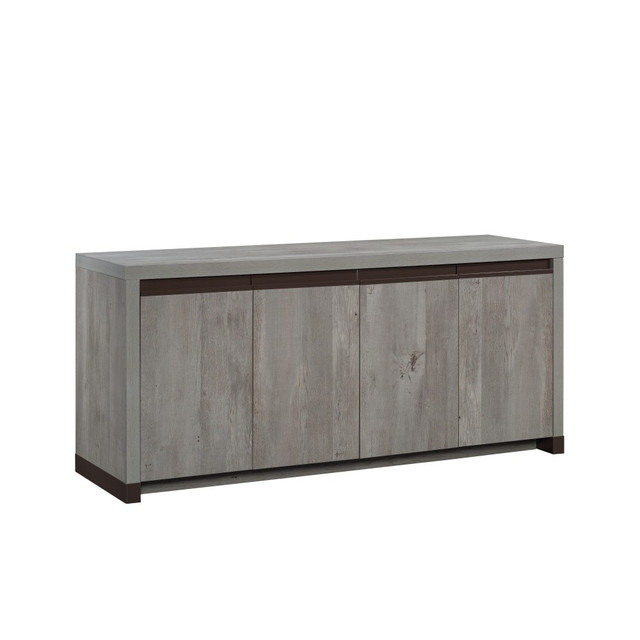 SAUDER WOODWORKING CO. 429256 Sauder Manhattan Gate 66inW x 20inD Lateral 1-Drawer File Cabinet Credenza With Rack, Mystic Oak SAUDER WOODWORKING CO. 429256 Sauder Manhattan Gate 66inW x 20inD Lateral 1-Drawer File Cabinet Credenza With Rack, Mystic Oak