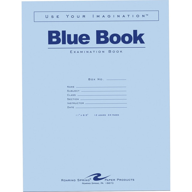 Roaring Spring Paper Products Roaring Spring 77519cs Roaring Spring Test Blue Exam Book