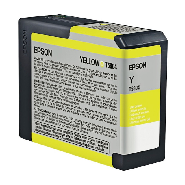 EPSON AMERICA INC. T580400 Epson T5804 UltraChrome K3 Yellow Ink Cartridge, T580400