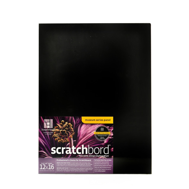 AMPERSAND ART SUPPLY, INC. CBB12 Ampersand Scratchboard, 12in x 16in AMPERSAND ART SUPPLY, INC. CBB12 Ampersand Scratchboard, 12in x 16in