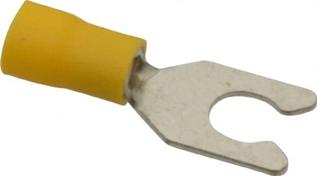 Ideal 83-7101 1/4" Stud, 12 to 10 AWG Compatible, Partially Insulated, Crimp Connection, Locking Fork Terminal