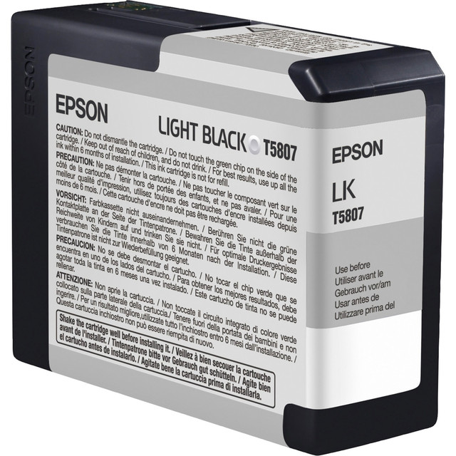 EPSON AMERICA INC. T580700 Epson T5807 UltraChrome K3 Light Black Ink Cartridge, T580700 EPSON AMERICA INC. T580700 Epson T5807 UltraChrome K3 Light Black Ink Cartridge, T580700