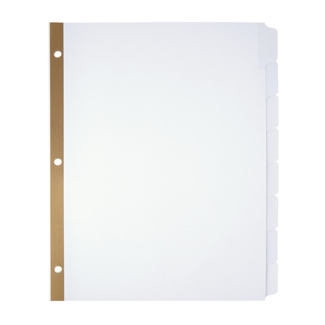 OFFICE DEPOT 3585499246  Brand Erasable Big Tab Dividers, 8-Tab, White