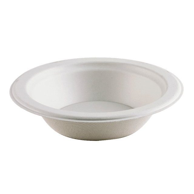 Tough, disposable bowls for your next event.  Made of bagasse/sugarcane for a strong design.  Cut- and grease-resistant construction guards against leaks.  Safe for the microwave and freezer.  Eco-conscious choice - has one or more meaningful eco-attributes or eco-labels.  While not suited for backyard composting, these products are compostable in commercial composting facilities (which do not exist in all areas). Check your state and local environmental resources for more information.  USDA Certified Biobased - meets federal guidelines for plant-based/bio-based materials.  Product Content Contains Compostable Material - made from materials that can quickly break down in commercial composting facilities (where facilities exist), to help reduce waste while creating usable organic matter.  Plant-based content - made using tree-free agricultural products or by-products, helping you support innovative use of plants while reducing use of forests or other resources.