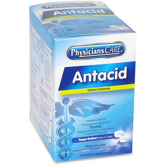 Acme United Corporation PhysiciansCare 90089 PhysiciansCare Antacid Medication Tablets