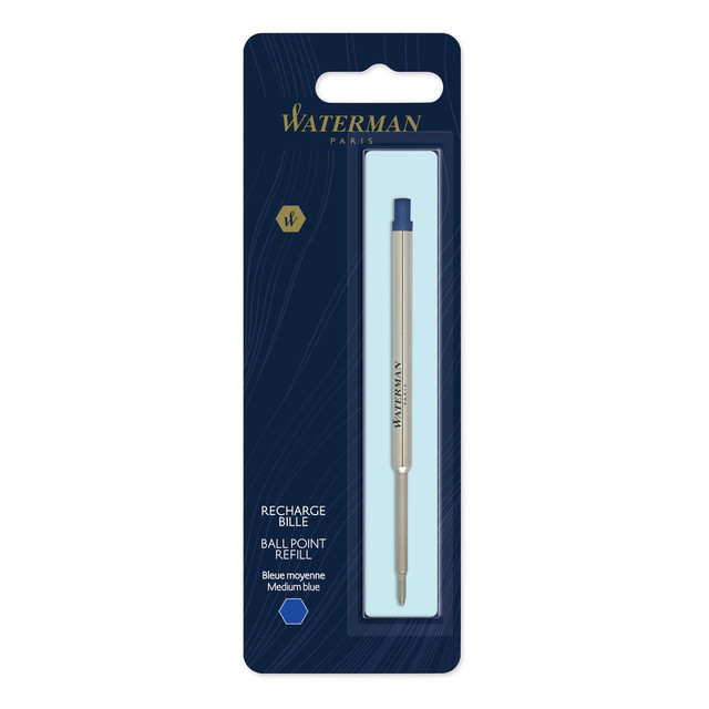 NEWELL BRANDS INC. Waterman 83426W2  Ballpoint Pen Refill, Medium Point, 0.7 mm, Blue