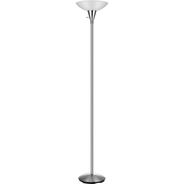 SP RICHARDS 99962 Lorell CFL Floor Lamp, Frosted Glass Shade, Silver
