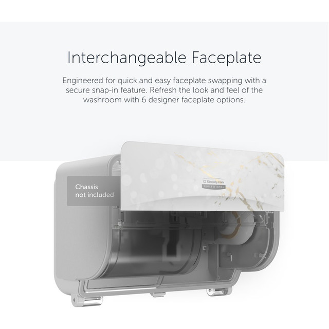 Kimberly-Clark Corporation Kimberly-Clark Professional 58822 Kimberly-Clark Professional ICON Standard Roll Horizontal Toilet Paper Dispenser Faceplate