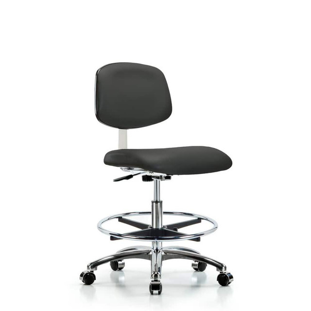 Blue Ridge Ergonomics MSC40306 Task Chair: Vinyl, Charcoal