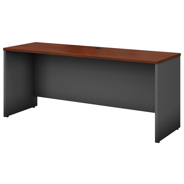 BUSH INDUSTRIES INC. WC24426 Bush Business Furniture Components Credenza Desk 72inW x 24inD, Hansen Cherry/Graphite Gray, Standard Delivery