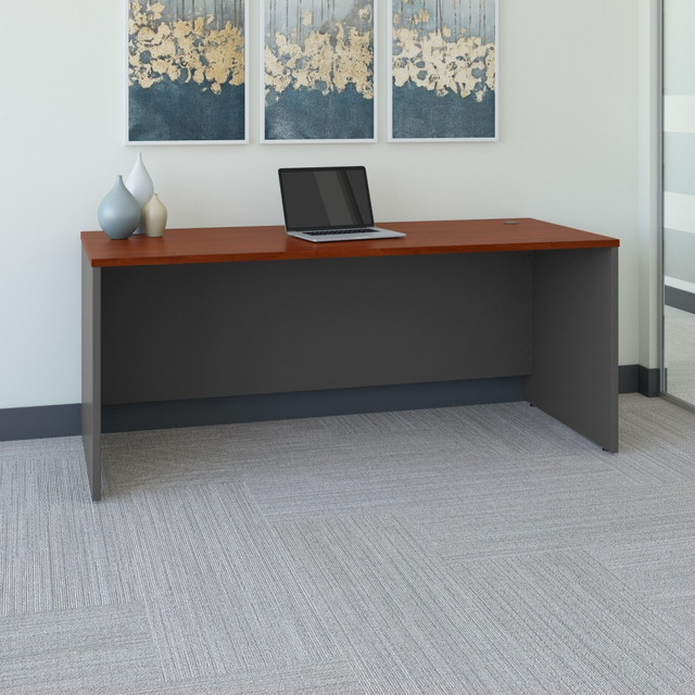 BUSH INDUSTRIES INC. WC24436 Bush Business Furniture Components 72inW Computer Desk, Hansen Cherry/Graphite Gray, Standard Delivery BUSH INDUSTRIES INC. WC24436 Bush Business Furniture Components 72inW Computer Desk, Hansen Cherry/Graphite Gray, Standard Delivery