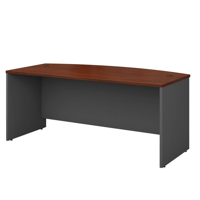 BUSH INDUSTRIES INC. Bush Business Furniture WC24446  Components Bow Front Desk, 72inW x 36inD, Hansen Cherry/Graphite Gray, Standard Delivery