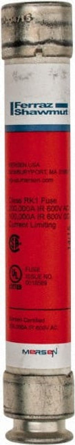 Ferraz Shawmut A6D2-1/4R Cylindrical Time Delay Fuse: RK1, 2.25 A, 127 mm OAL, 21 mm Dia