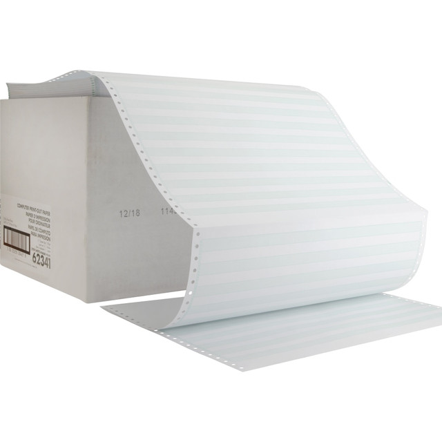 SP RICHARDS 62341 Sparco Continuous Paper, Plain, 14 7/8in x 11in, 20 Lb, Green Bar, Carton Of 2,700 Forms SP RICHARDS 62341 Sparco Continuous Paper, Plain, 14 7/8in x 11in, 20 Lb, Green Bar, Carton Of 2,700 Forms