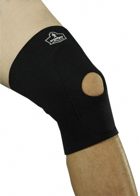 Ergodyne 16533 Knee Supports; Support Type: Open ; Size: Medium ; Closure Type: Slip-On ; Material: Neoprene ; Knee Type: Left or Right ; Fits Knee Size: 14 - 15 in