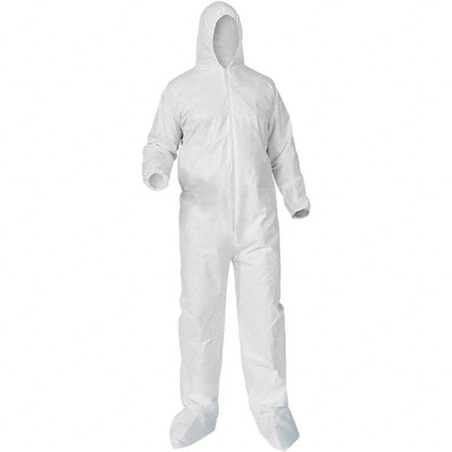 KleenGuard 38954 Disposable Coveralls: Size 5X-Large, Film Laminate, Zipper Closure