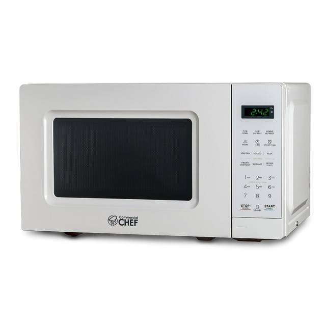 W APPLIANCE COMPANY LLC CHM7MW Commercial Chef Small Countertop Microwave With Digital Display, 0.7 Cu Ft, White W APPLIANCE COMPANY LLC CHM7MW Commercial Chef Small Countertop Microwave With Digital Display, 0.7 Cu Ft, White