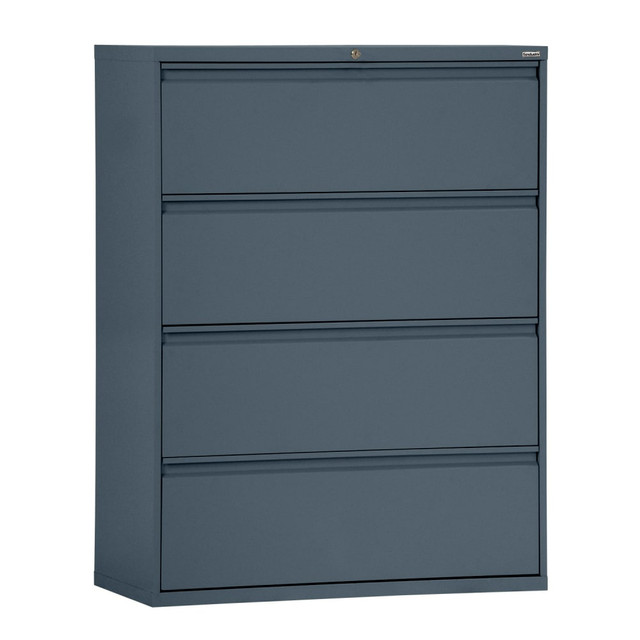 EDSAL SANDUSKY CORP Sandusky Lee LF8F424-02 Sandusky 800 42inW x 19-1/4inD Lateral 4-Drawer File Cabinet, Charcoal