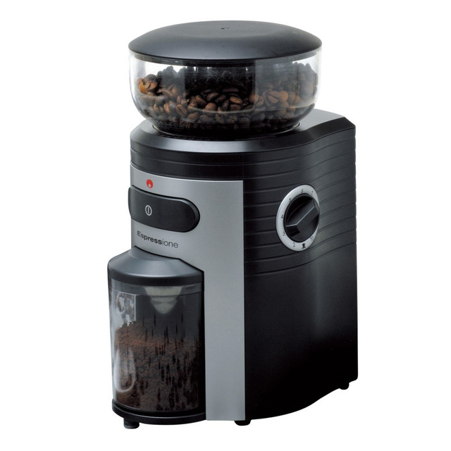 BI-CAFE 5198 Espressione Conical Burr 10-Cup 15-Level Coffee Grinder, Black