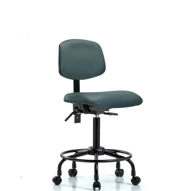 Blue Ridge Ergonomics MSC50449 Task Chair: Vinyl, Colonial Blue