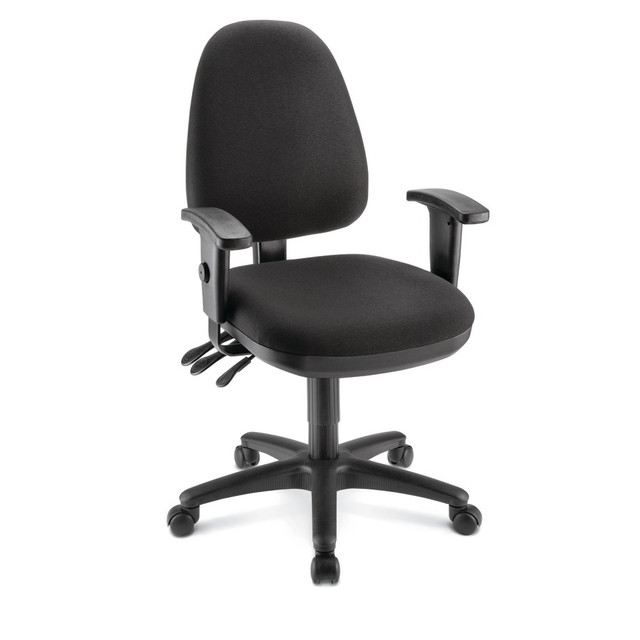 Pair your workspace with this WorkPro Patriot multifunction task chair for comfort and support. The plushly padded seat and back keep you comfortable, while curved adjustable armrests help relieve strain across your back. Dual caster wheels make it easy to move from your desk to the printer. Featuring one-touch seat-height adjustment, this WorkPro Patriot multifunction task chair goes easily from desk to conference table.  Ergonomic design allows for comfort.  Recommended for professional use 8-10 hours per day.  Weight capacity tested to support 275 lb.  Fabric upholstery over molded foam seats provides comfort.  One-touch pneumatic seat-height adjustment for raising and lowering.  Adjustable tilt controls with tilt lock deliver a custom angle.  5-star base with dual caster wheels offer smooth mobility.  Backed by the manufacturers limited lifetime warranty.  GREENGUARD certified - certified for low chemical emissions: UL.COM/GG - UL 2818. Ranked in two tiers: Certified and Gold.  ANSI/BIFMA Compliant - This product has been tested and verified for compliance with rigorous performance requirements and safety standards related to specific furniture products.  Less harsh chemicals - made with fewer harsh chemicals, or safer chemicals than typical alternatives, helping  reduce your use of and exposure to substances that may be more harmful to your health and the environment.