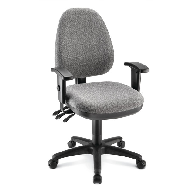 RAYNOR MARKETING, LTD. RTP-022832 WorkPro Patriot Multifunction Ergonomic Fabric Task Chair, Gray/Black, BIFMA Compliant