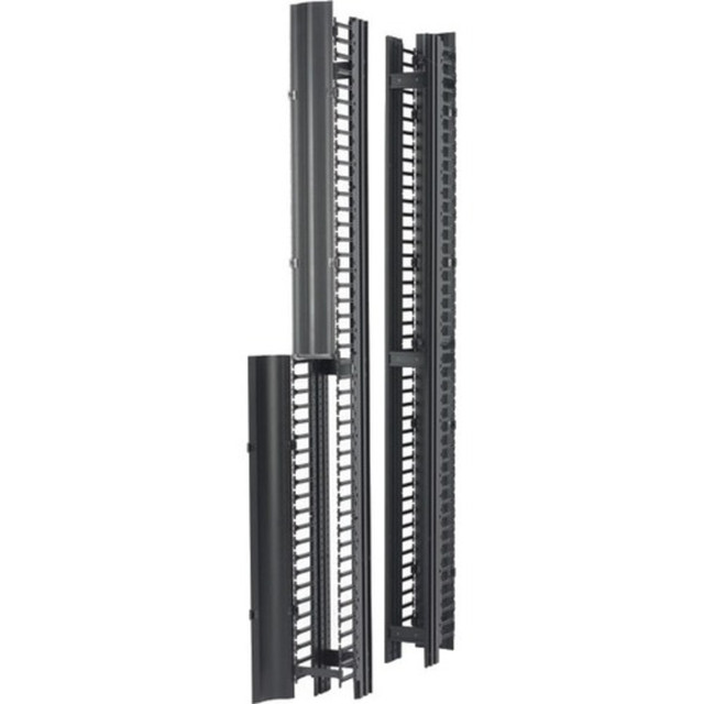 EATON ELECTRICAL INC SB86083S084FB Eaton Single-Sided Cable Manager for Two Post Rack - Cable Manager - Black