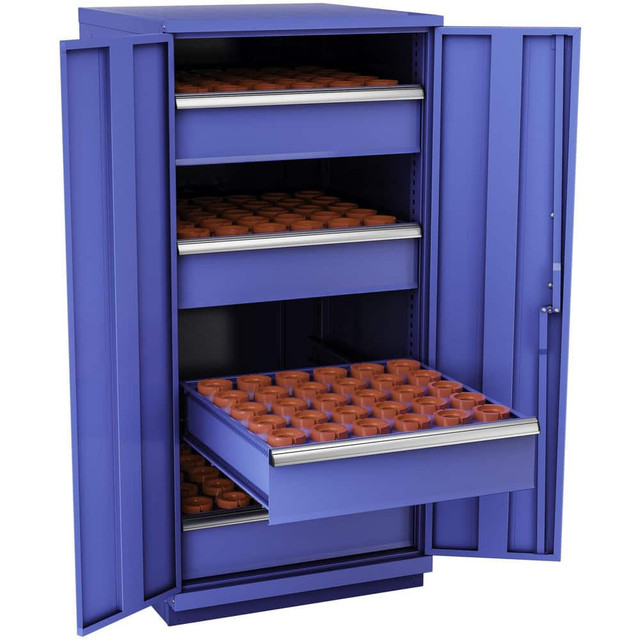 Champion Tool Storage S2700H63-BB CNC Storage Cabinets; Cabinet Type: Modular ; Taper Size: HSK63A ; Number Of Doors: 2.000 ; Number Of Drawers: 4.000 ; Color: Bright Blue ; Material: Steel