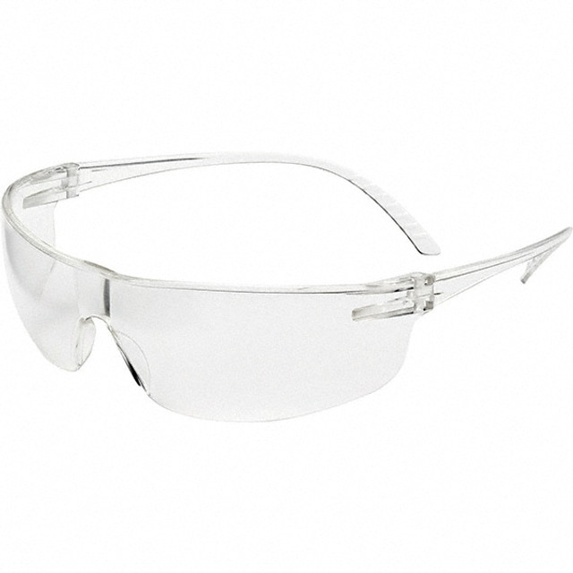 North SVP201 Safety Glass: Anti-Fog, Polycarbonate, Clear Lenses, Frameless, UV Protection