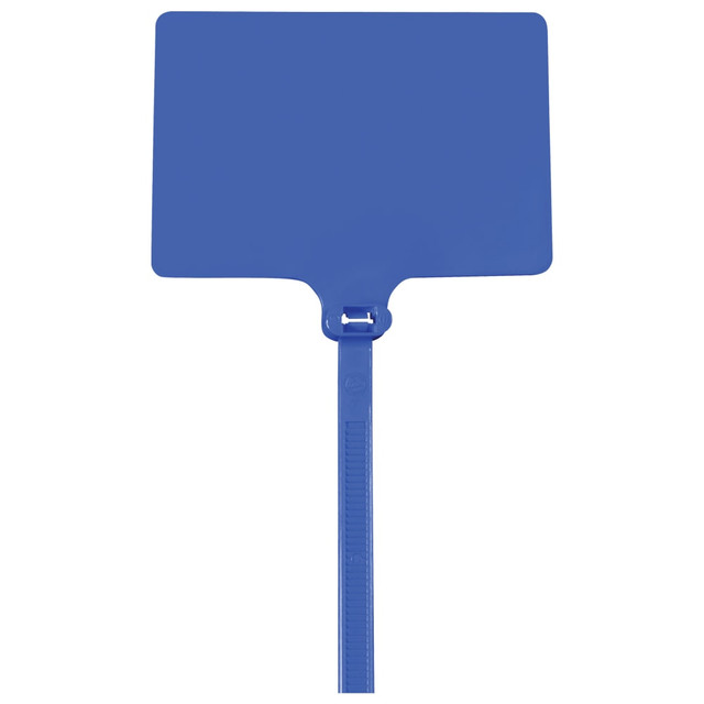 B O X MANAGEMENT, INC. CTID83 Partners Brand Identification Cable Ties, 6in, Blue, Case Of 100