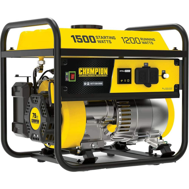 Champion Power Equipment 200915 Portable Power Generator: Gasoline, 1,200W, 10 h, Recoil