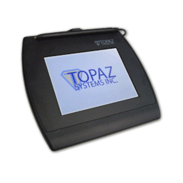 TOPAZ SYSTEMS, INC. T-LBK57GC-BHSB-R Topaz SigGemColor T-LBK57GC-BHSB Electronic Signature Pad - Backlit LCD - Active PenUSB, Serial - 4.60in x 3.40in Active Area LCD - Backlight - 410 PPI TOPAZ SYSTEMS, INC. T-LBK57GC-BHSB-R Topaz SigGemColor T-LBK57GC-BHSB Electronic Signature Pad - Backlit LCD - Active PenUSB, Serial - 4.60in x 3.40in Active Area LCD - Backlight - 410 PPI