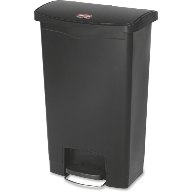 Rubbermaid Commercial Products Rubbermaid Commercial 1883611 Rubbermaid Commercial Slim Jim Black 13G Front Step Can