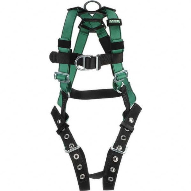 MSA 10197207 Fall Protection Harnesses: 400 Lb, Vest Style, Size Standard, Polyester, Back