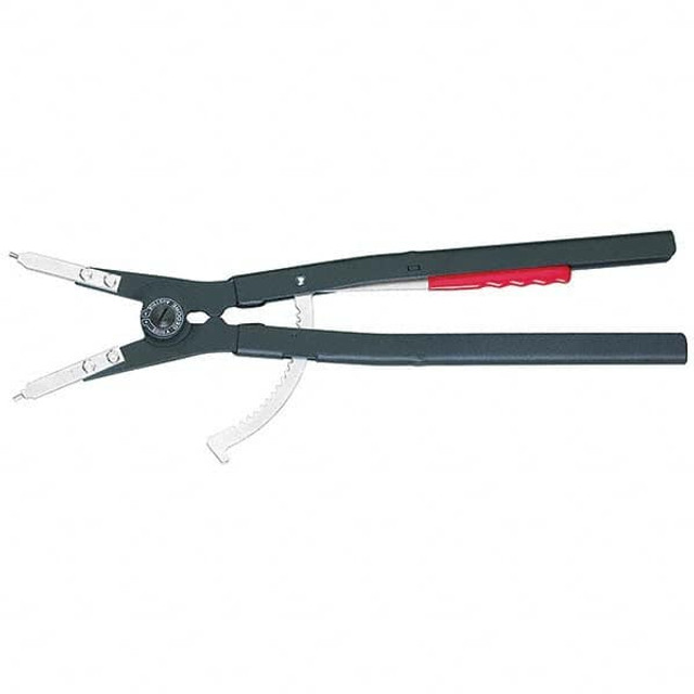 Gedore 6701890 Retaining Ring Pliers; Tool Type: External Ring Pliers ; Type: External ; Ring Diameter Range (Inch): 4-13/16 to 11-7/8 ; Overall Length (mm): 550.00 ; Handle Material: Metal ; Features: Interchangeable Tips