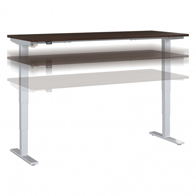 BUSH INDUSTRIES INC. Bush Business Furniture M4S7230BWSK  Move 40 Series Electric Height-Adjustable Standing Desk, 28-1/6inH x 71inW x 29-3/8in, Black Walnut/Cool Gray Metallic, Standard Delivery