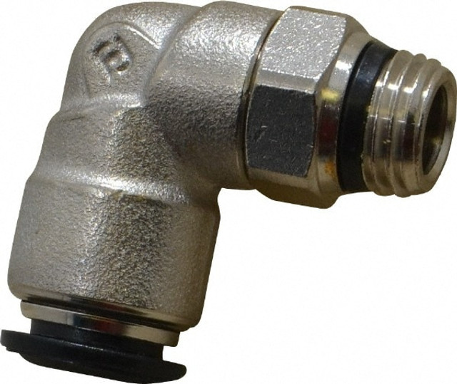 Aignep USA 50110N-10-1/4 Push-To-Connect Tube to Universal Thread Tube Fitting: Swivel Elbow, 1/4" Thread