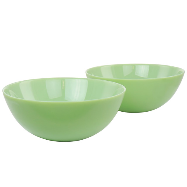 GIBSON OVERSEAS INC. 995116331M Martha Stewart Jadeite Glass 2-Piece Serving Bowl Set, 10in, Jade Green GIBSON OVERSEAS INC. 995116331M Martha Stewart Jadeite Glass 2-Piece Serving Bowl Set, 10in, Jade Green